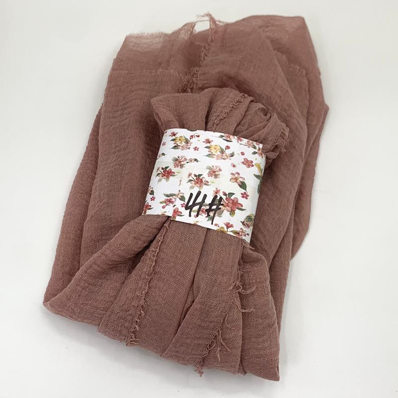 Women Cotton Scarf New Summer Girls Solid Color Sunscreen Thin Scarves Soft Shawl Foulard Viscose Spring Lady Wrap Shawls