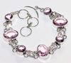 Pretty Pink Kunzite 925 Silver Plated Bracelet 9" Ethnic Gift Fashion Sale O0W22