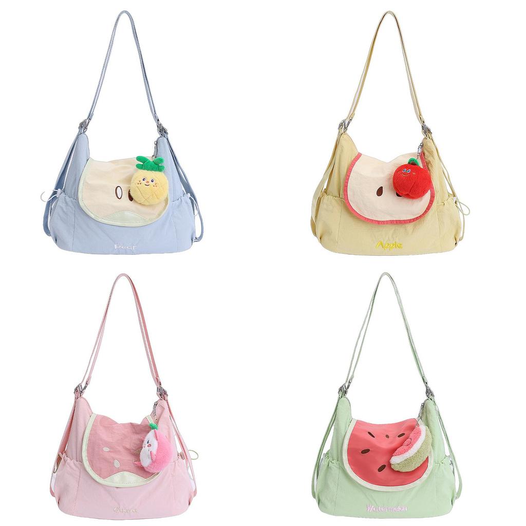 Fashion Lunlun Moon Shape Canvas Crossbody Bag For Casual Travel Women