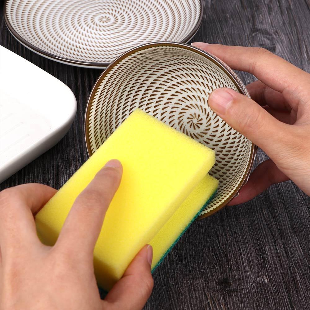 

Bathroom Washing Accessories Scouring Brush Cloth Clean Kitchen Cleaning Tools Gadget Dish Sponge жовтий/зелений