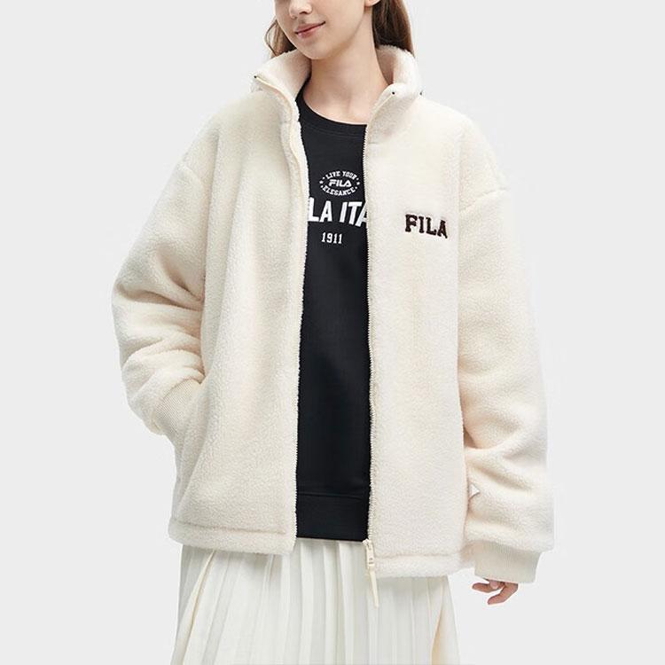 FILA Velvet feel Coat Unisex Arisa White F11U349501F-IV