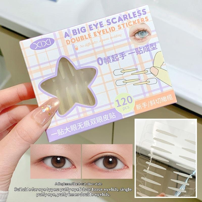 Invisible Double Eyelid Stickers Waterproof Natural Eye Tape With Built In Handle For Puffy Eyes A1