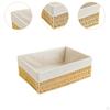 Storage Basket - Woven Paper Rope Bin, Box for Makeup Closet Bathroom Bedroom