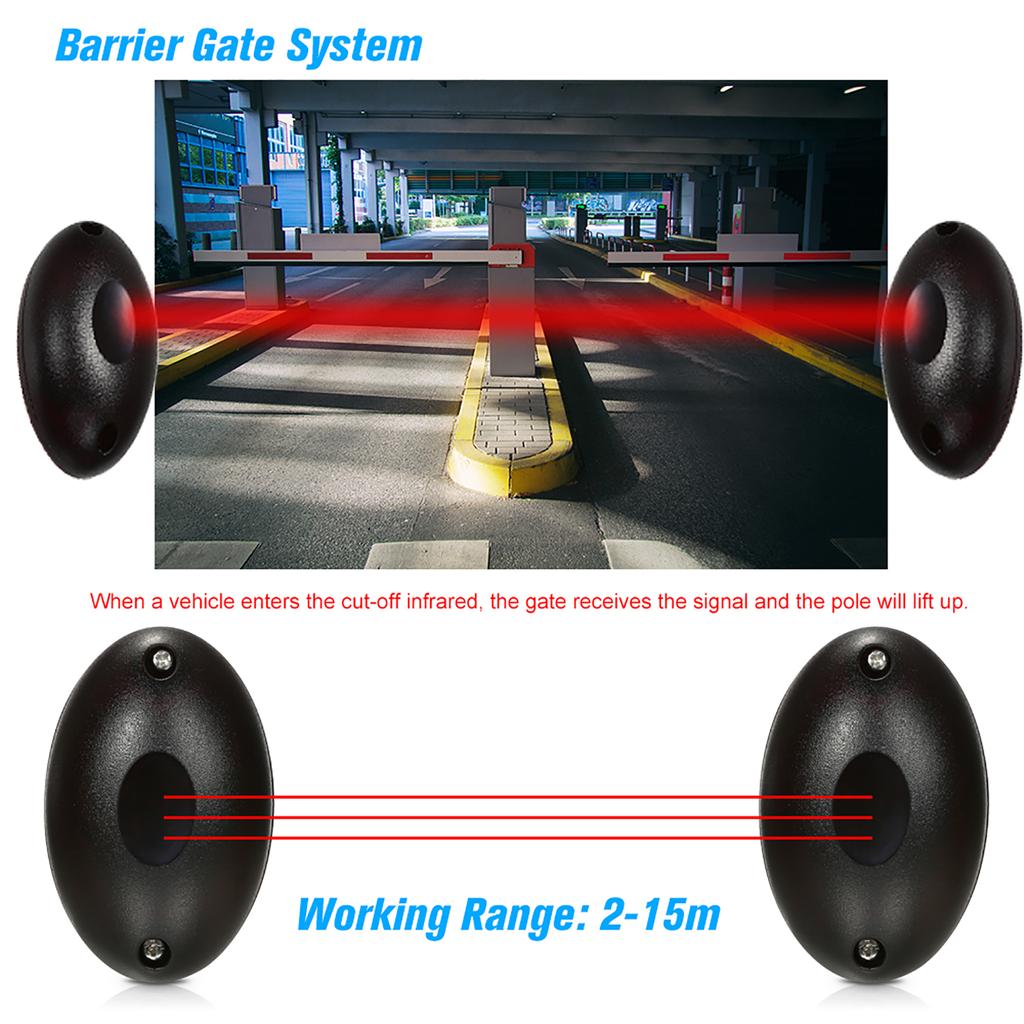 ABO 20 Waterproof Active Photoelectric Single Beam Infrared Sensor Barrier Detector for Gate Door Window Burglar Alarm