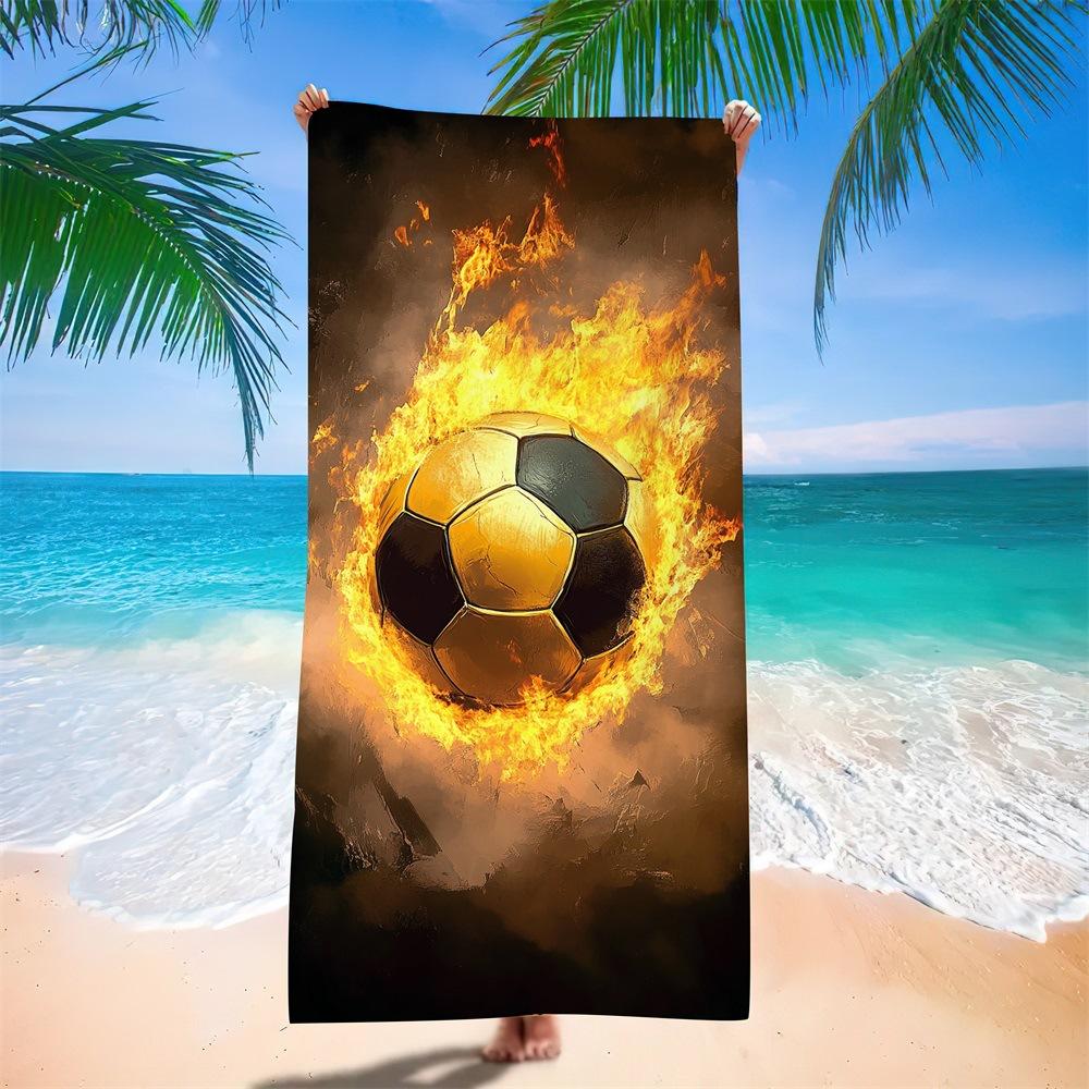 Wasserabsorbierendes Tragbares Fußball-Strandtuch für Erwachsene Europäisches, Amerikanisches Und Südamerikanisches Badetuch Digitale Druckerei Fabrik
