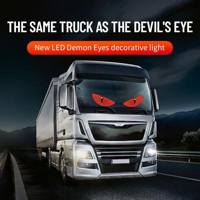 LED Flexibler Bildschirm LKW Teufelsauge, Wasserdichtes Kühlergrilllicht für Pickups & Geländewagen