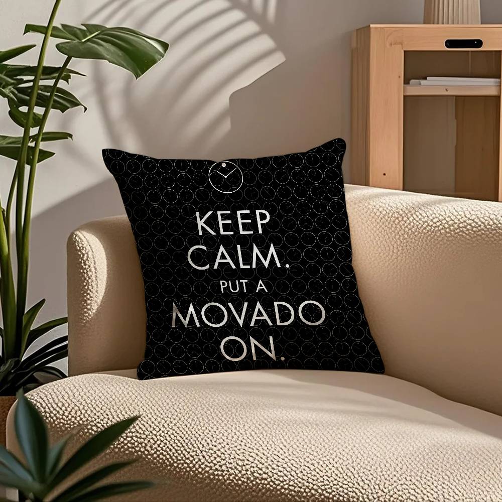 Brand M-movado-S Pillow Case Comfort Sofa Bed Silky elegant Invisible zipper Custom Decorative cushion cover