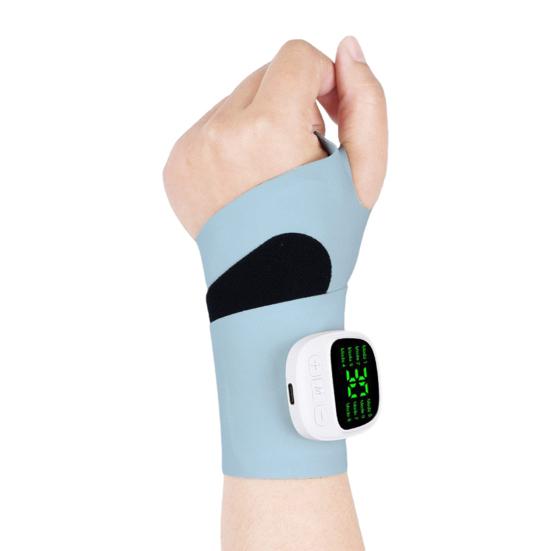 

EMS Tendonitis Massage Wrist Brace Adjustable Hand Finger Support with Pulse Therapy Wrist Pain Relief Brace for Work Sports Gaming синий