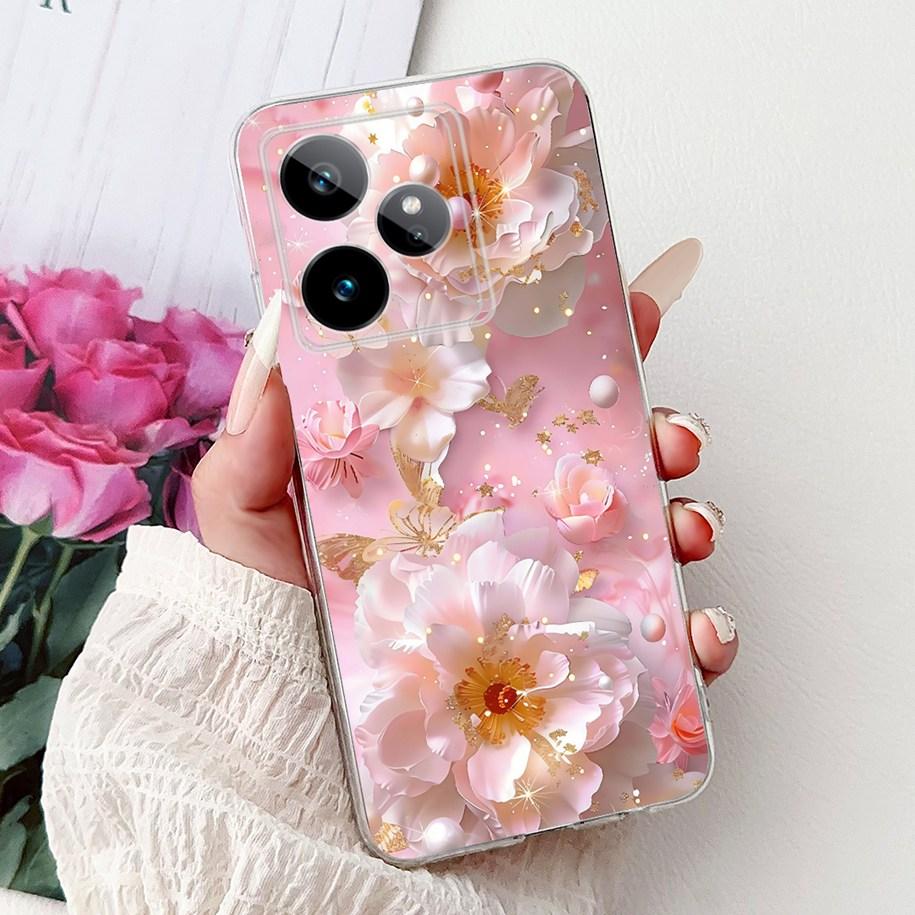 For Realme GT7 2025 Case RMX6688 Cover New Fashion Flower Marble Soft Silicone Phone Cases For Realme GT 7 Pro 7T Realme7 Fundas