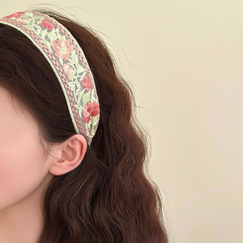 

Floral Headband, Hair Band, Hair Accessories рожевий зелений колір
