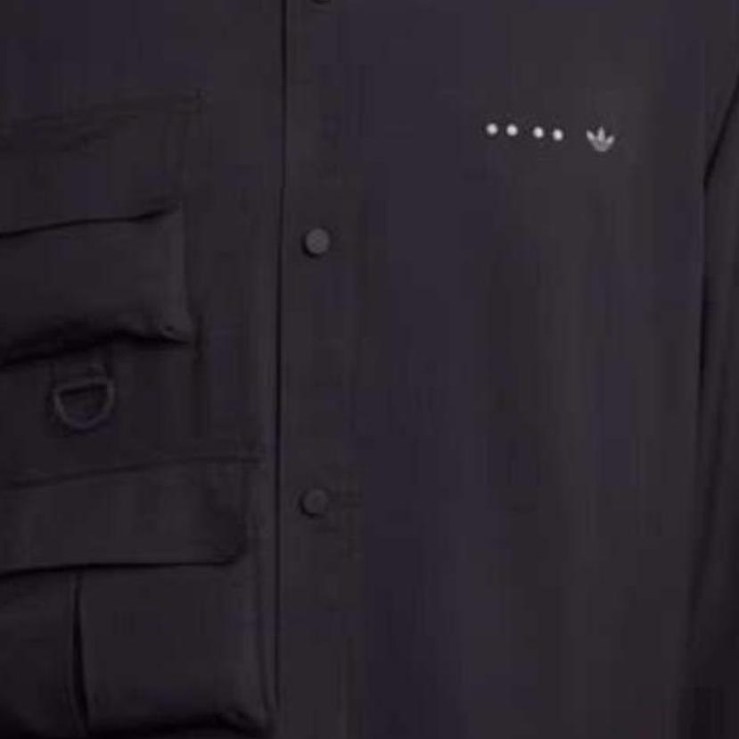 Adidas Originals Trefoil Series Polo Button Solid Color Comfortable Casual Long Sleeve Shirt Men Shirts Black HK2765