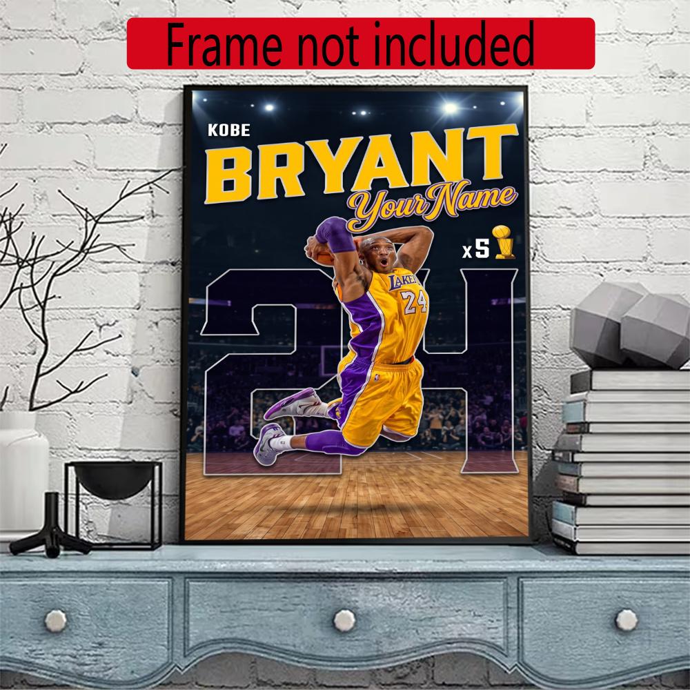 Kobe Personalized Name Diamond Paintings Mosaic Wall Round Diamond Art Painting Kits Embroidery Crystal Accessories Frameless