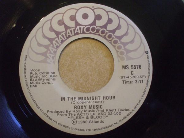 

7inch Record ROXY MUSIC In The Midnight Hour Flesh Bloo MS5576 ATCO Records 1980 Canada Rock Used