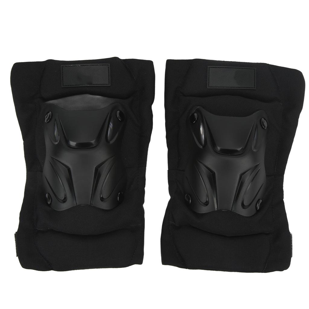 2Pcs Elbow Guards Good Cushioning Anti Slip Reflective Breathable Adjustment One Size Motocross Protector for Riding