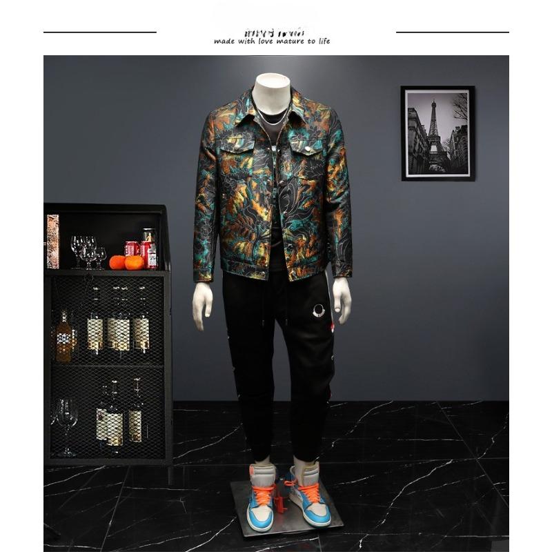 2025 New Men's Lapel Jacket Trendy Fashion Casual Jacket 20255