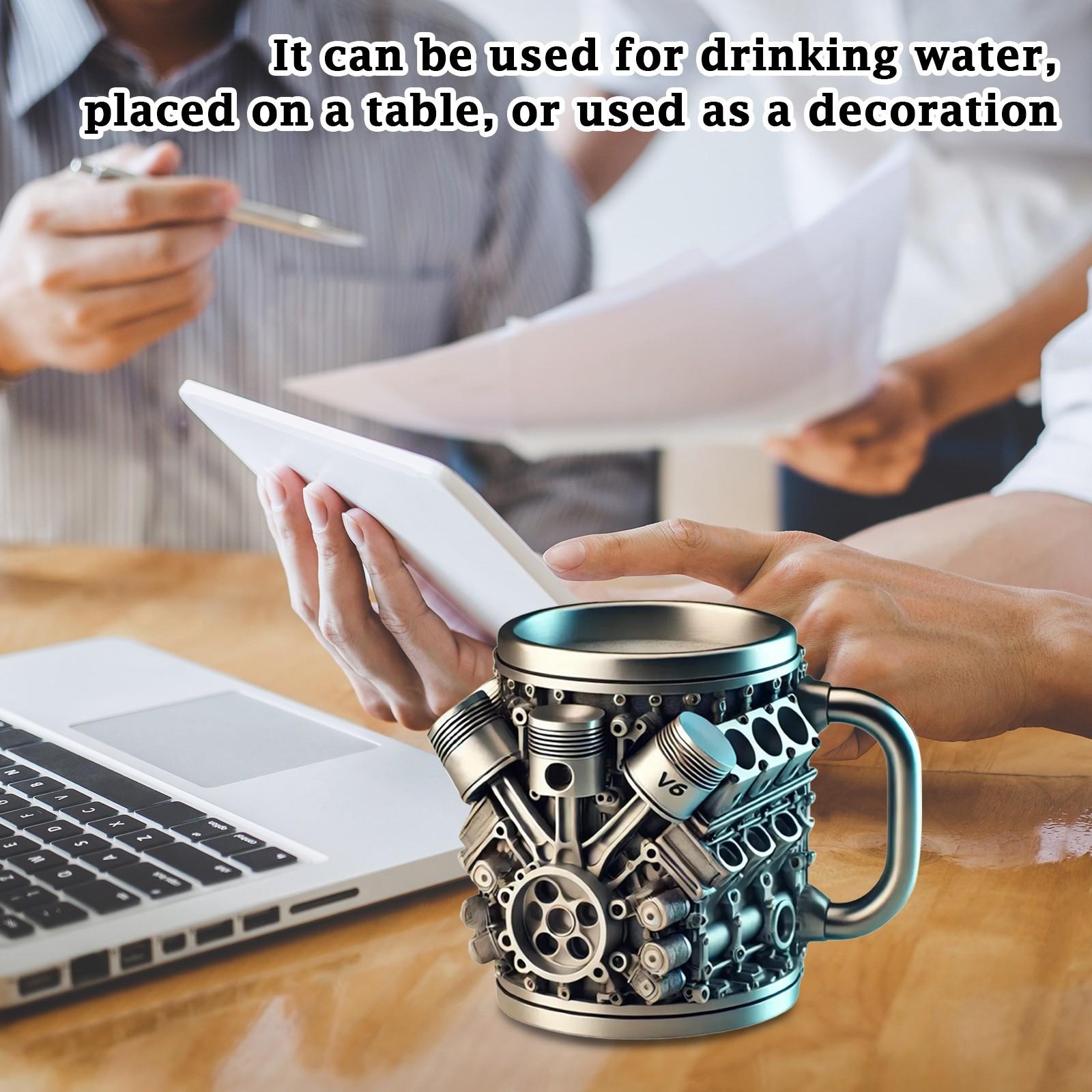 

Персонализированная кружка из нержавеющей стали — дизайн двигателя V8 и V6, стильный дизайн, идеально подходит для автолюбителей One Size