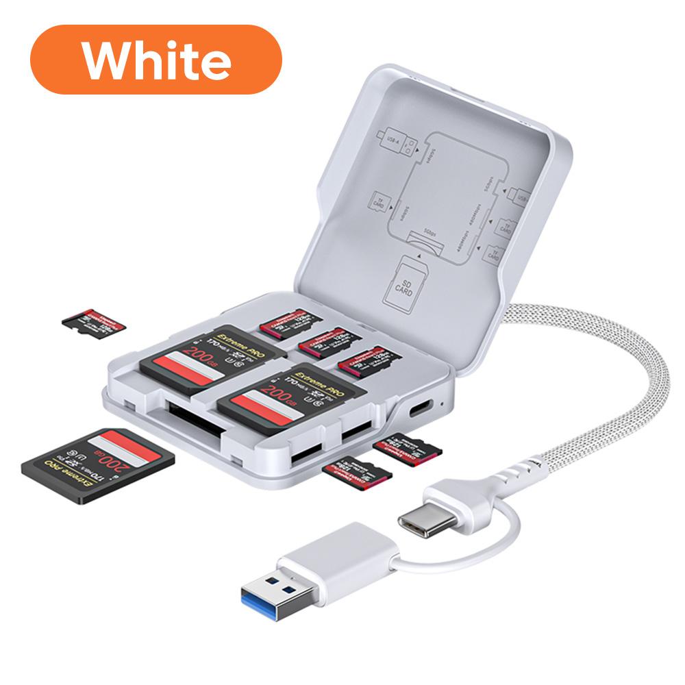 Xiaomi 5 Slot Portable USB/Type-C3.0 Memory Card Case high-speed Micro SD TF Card Holder Storage Box for SD/TF Card