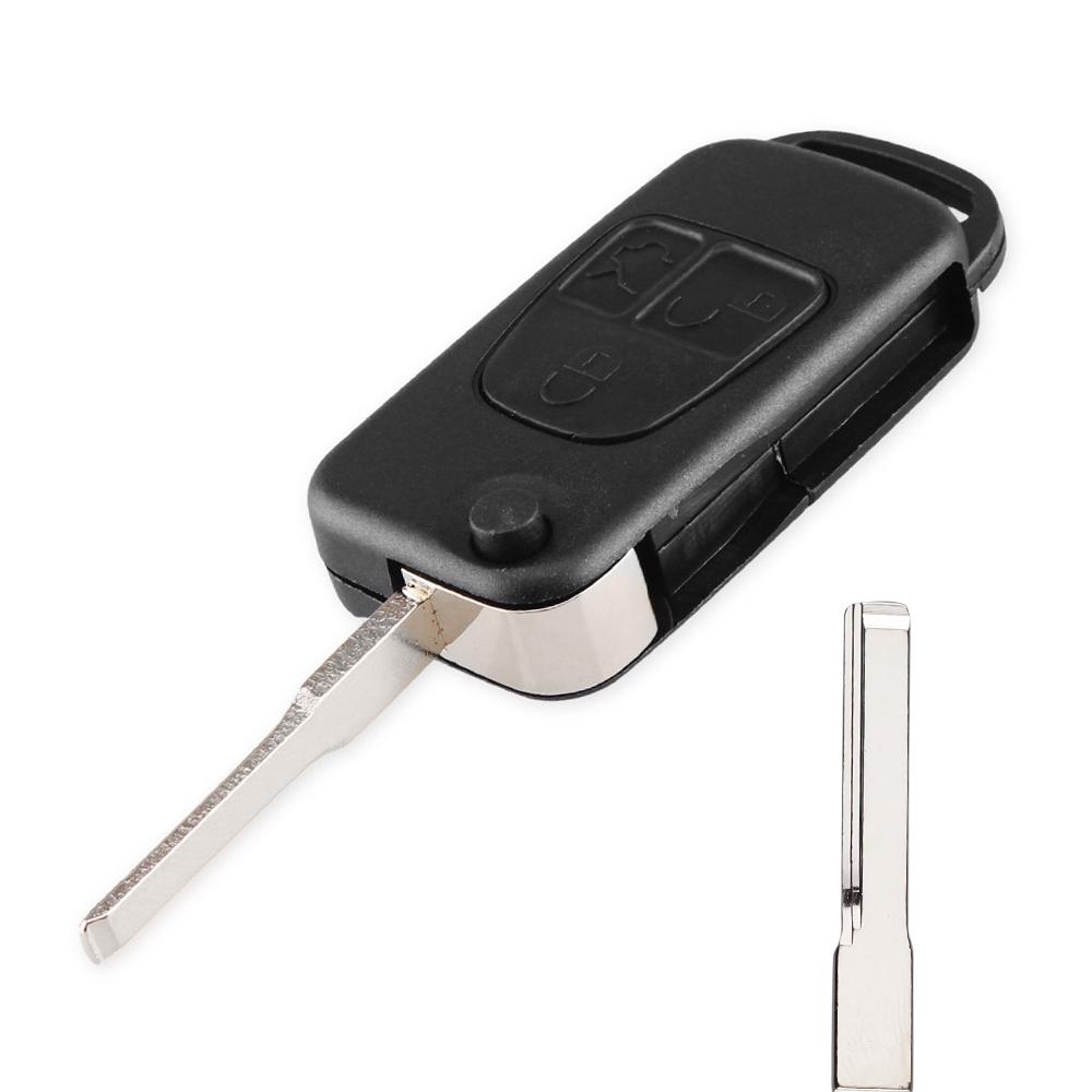 For Benz Key Shell Flip Folding For Mercedes Benz W168 W124 W202 W210 W211 W203 Remote Car Key Case Fob Replacement Cover
