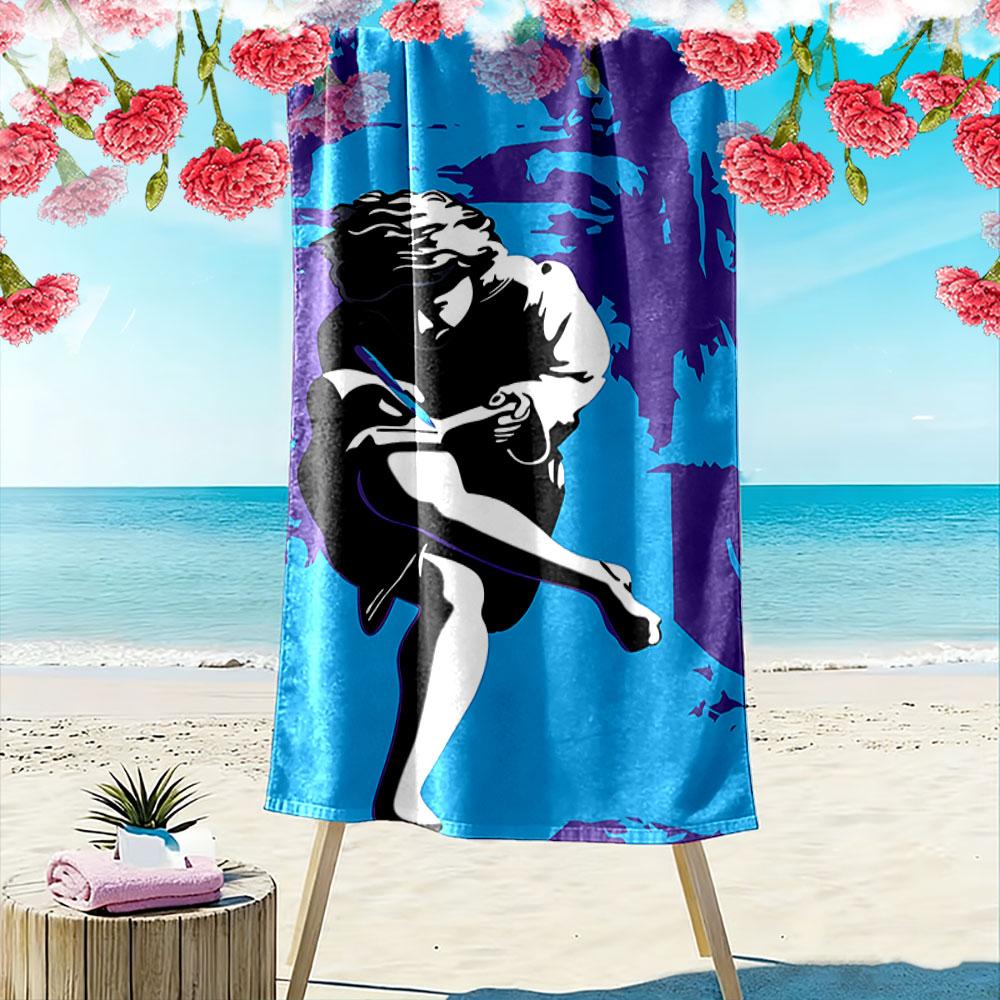 Dynamic Artistic Figure Towel Beach Towel Quick-drying for Travel Outdoor Sports Jogging Beach and Swimming