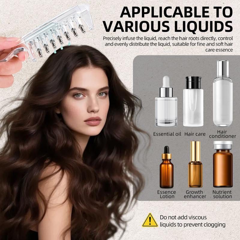Scalp Applicator Liquid Comb Roller Ball Massager Essential Oil Infusion Hair Styling Tool for Home Hair Growth Treatment