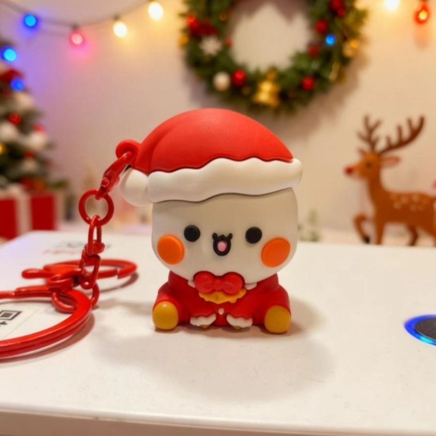 

Cute Bubu Dudu Keychains Christmas Tree Decorations Yier Panda Bear Pendants Home Decor Backpack Bag Ornaments Car Accessories