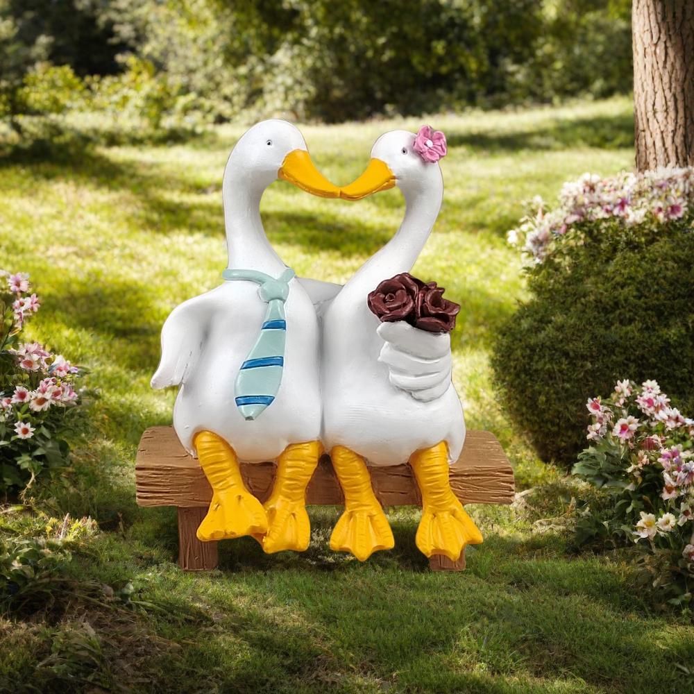 Enten-Dekoration für Zuhause und Schlafzimmer, Außenhof, Gartendekoration, Harz-Handwerk, Kreatives Hochzeitsgeschenk, Paar