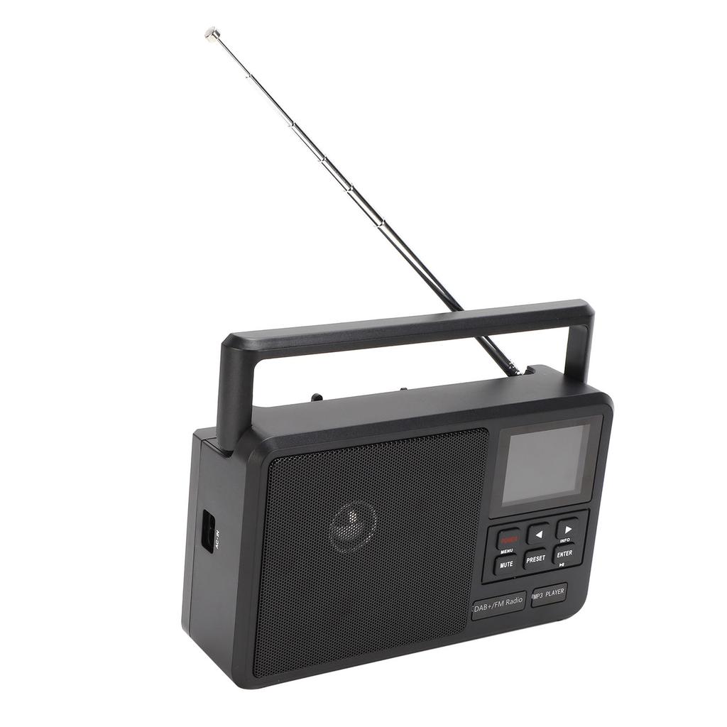 Portable DAB FM Radio Bluetooth Speaker Radio Alarm Clock Timer LCD Display for Seniors Home EU Plug 220V