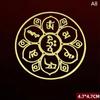 Buddhism National Traditional Transshipment Lucky Wealth Culture Character Stickers Mobile Phone Metal Stickers