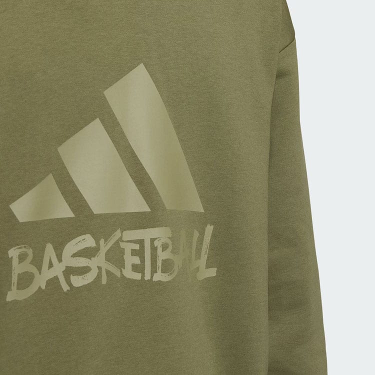 Adidas Sweatshirts Men's Dark Olive Green Hooded Moderate Regular IX4912