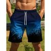 Men's Board Shorts, Men's Summer Shorts with Stunning Artistic Reed Grass Graphic Print