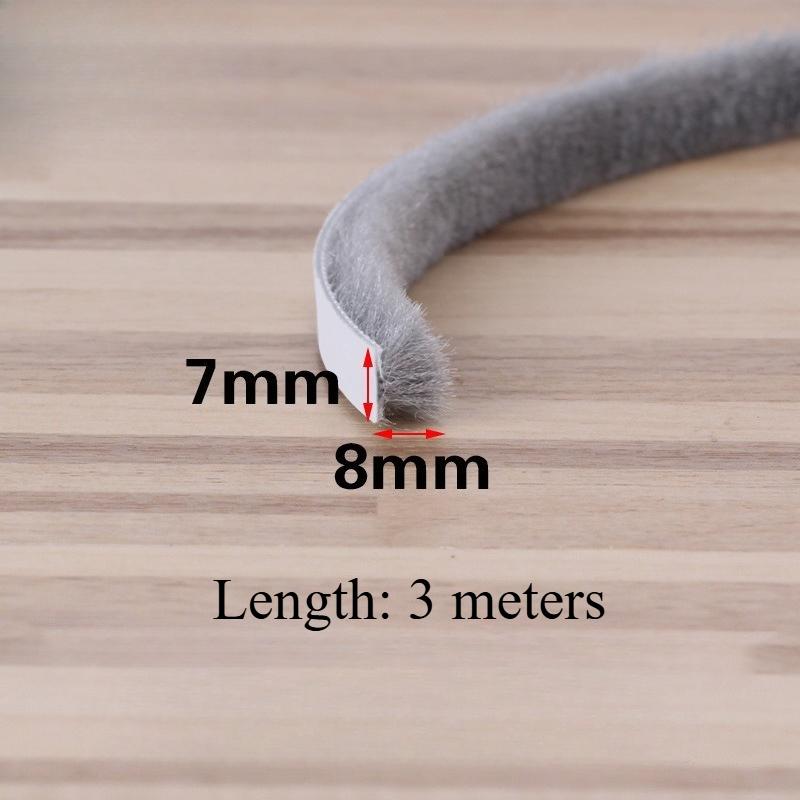 Самоклеящаяся войлочная уплотнительная лента для окон, дверей, раздвижных дверей, звукоизоляция, защита от сквозняков, противоударная уплотнительная лента