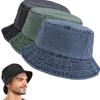 Washed Denim Fisherman Caps Summer Panama Hats Fashion Bucket Hat  Outdoor