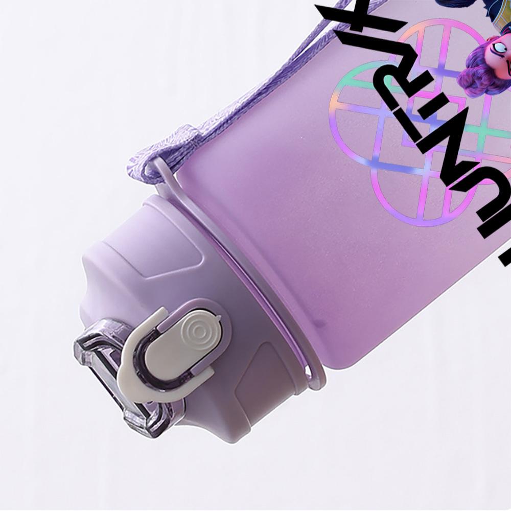 750Ml Water Bottle Cartoon K-Pop Demon Hunters Printed Large Capacity Drinking Cup Portable Outdoor Sports Water Cup Children Kid Gift