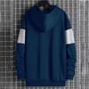 New Men's Fashion Hooded Sweater Thin Fleece Long Sleeve Pullover Coat