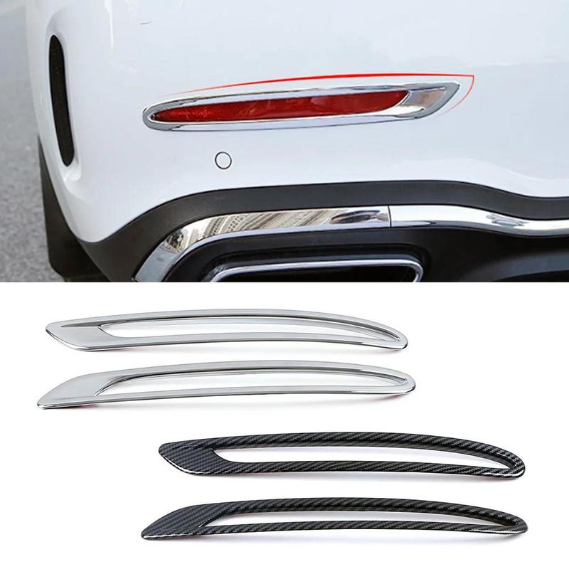 For Mercedes Benz C-Class W206 2024 2025 Carbon Fiber Exterior Rear Chrome Frame Cover Trim Refit Parts