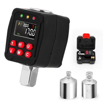 Epidioxi Digital Torque Meter with Digital Torque Adapter, High Precision, Torque Range 10-200 N.m, 12.7mm (1/2 Inch) Drive, 2 Modes, 5 Units, ±1% Tor