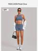 Women's Quick-Dry Cross-Back Yoga Set with Removable Pads and Sports Shorts