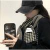 Korean INS Classic Double Sided Grid Scarf  Fashionable Versatile Couple Trendy Knitted Scarf For Autumn Winter New Warm Scarf