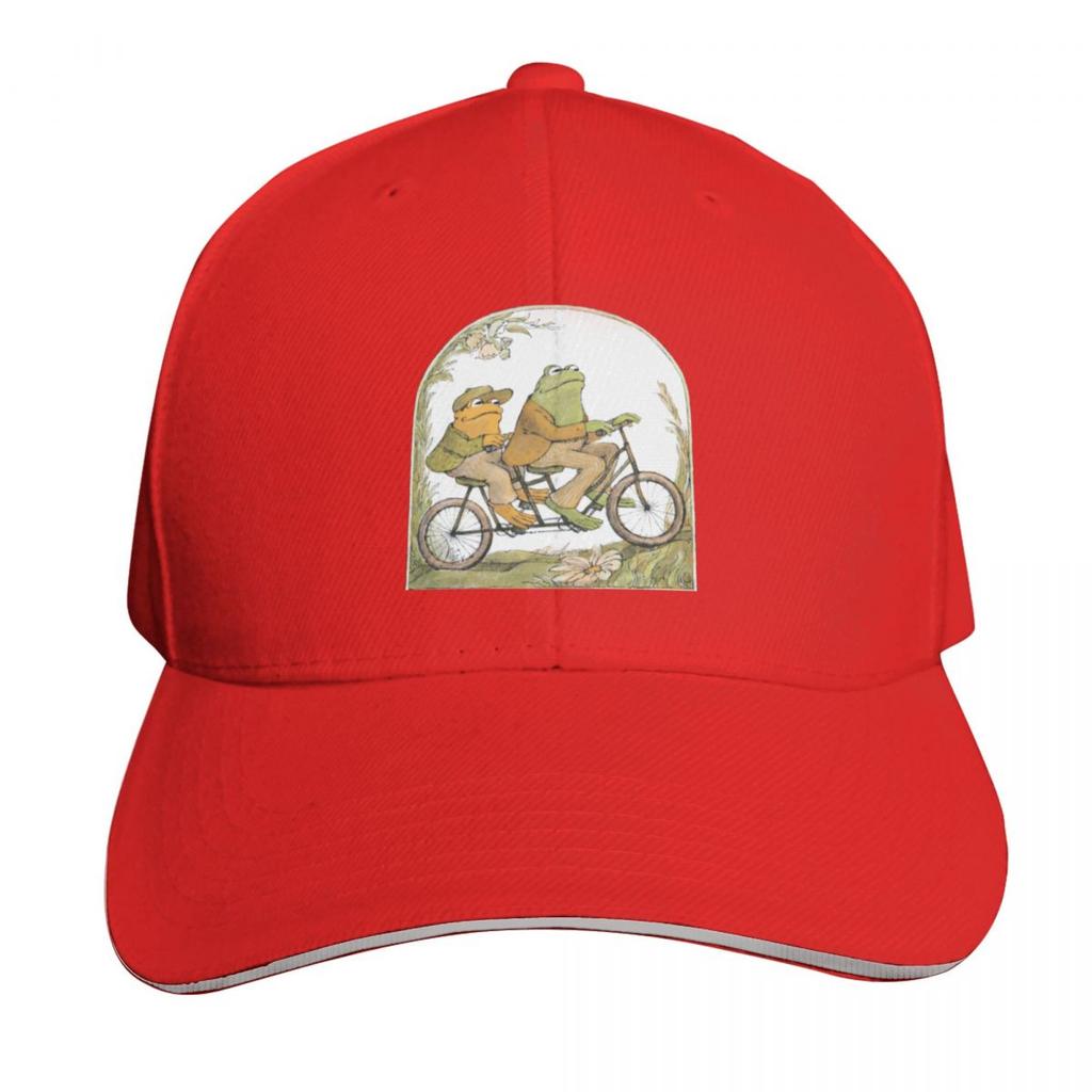 Frog and Toad On A Bicycle Baseball Cap Wild Ball Hat Black Unisex Hat Winter Hats for Unisex Ladies Unisexs