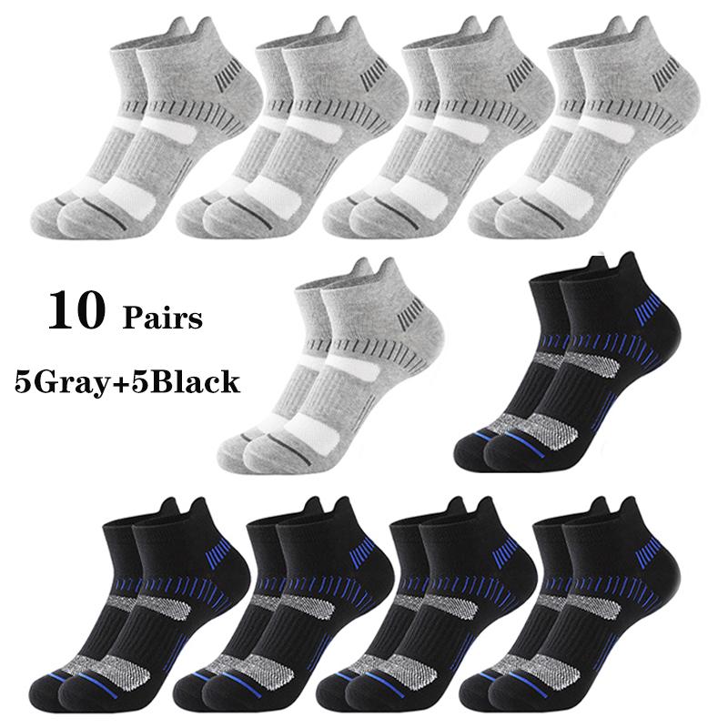 10 Paar Herren Knöchelsocken Baumwolle Hohe Qualität Sportliche Fitness Sport Lauf Socken Atmungsaktiv Bequem Mesh Lässige Kurze Socken