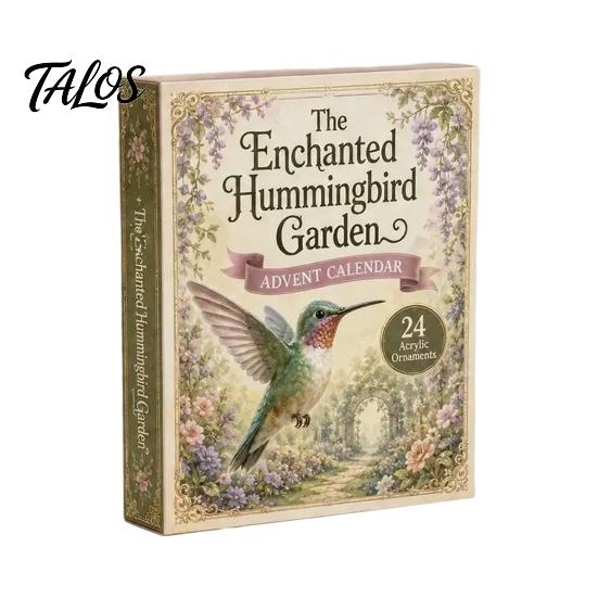 Festive Party Supplies 2026 Hummingbird Advent Calendar, 24-Day Acrylic Ornament Set with Bird Figure Holiday Favors Countdown, Christmas Tree Hanging