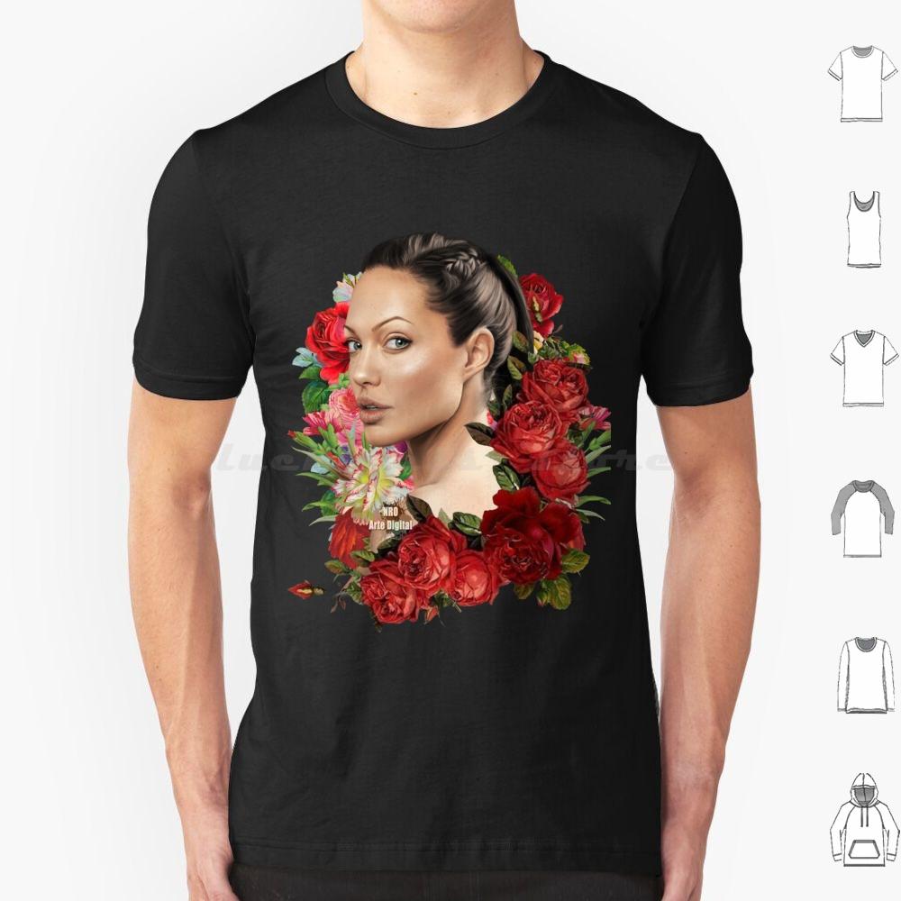 Angelina Jolie T Shirt Cotton Men Women DIY Print Angelina Jolie No Digital Art Cinema Hollywood Tie Star Brangelina Tomb Raider S