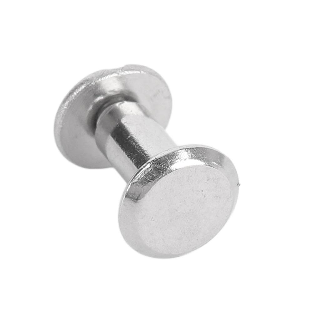 50set Silver Color Snap Rivets Stainless Steel Stud Bolts Binding Screws  For Leather Decoration