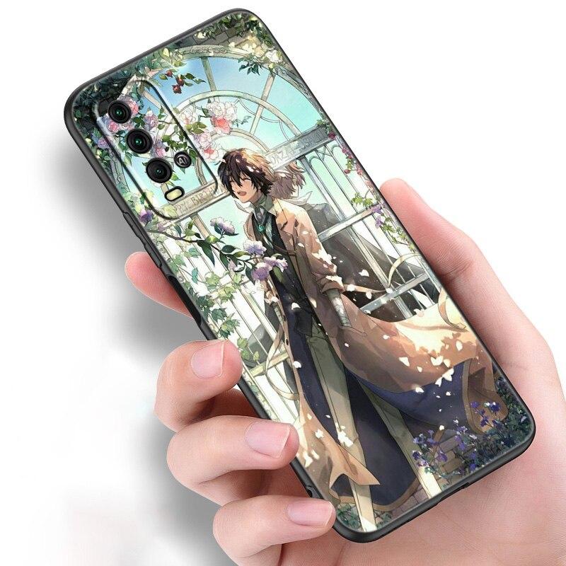Anime Bungou Stray Dogs Dazai Osamu Phone Case For Xiaomi Redmi Note 11 10 9 8 Pro 11T 10T 10S 9S 8T 9 9A 9C 9T Black Soft Cover