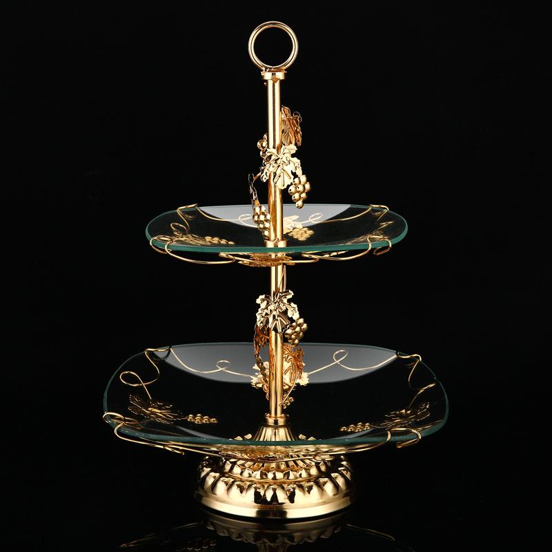 

Многоярусная фруктовница в европейском стиле: Элегантный декор для гостиной или кофейного столика, идеально подходит для закусок и свадеб.