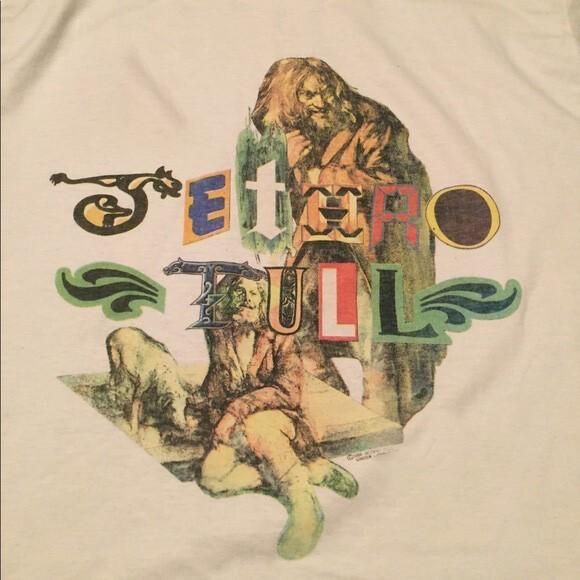 Vintage 1989 Jethro Tull Cotton White Men S-234XL T-shirt E265 M