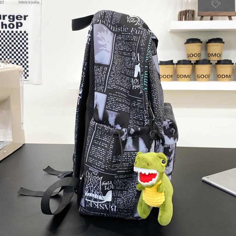 Rucksack mit Graffiti-Print, große Kapazität, Partnerrucksack, Schülerschultasche
