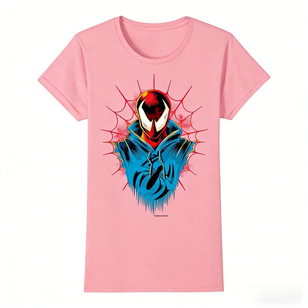 2026 new New design Venom comic style highquality printed Unisexs and Womens pure cotton shortsleeved casual Tshirt