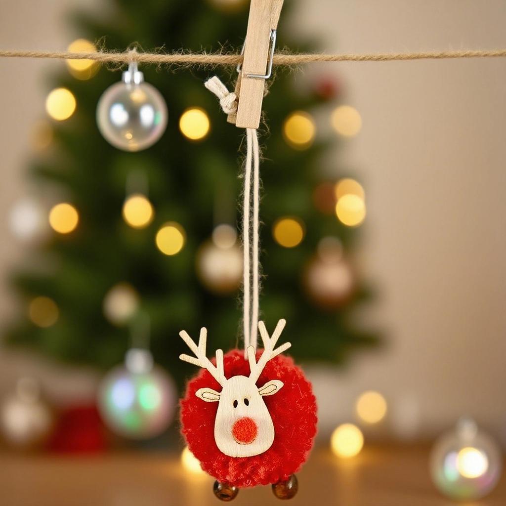 Felt Sheep Doll and Reindeer Ornament Christmas Decorations