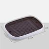 Water Drainage T Tray 2 Tier Large Capacity Rectangular Imitation Wood Grain T Cup Dish Drain Tray for Living Room